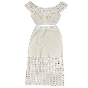 Zarella Peruvian Crochet Skirt and Crop Top Set